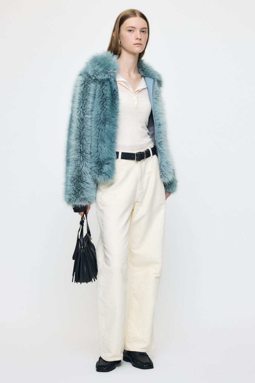 FRINGE POCHET(BLK) ＆ FLORAL POUCH BLK FREE