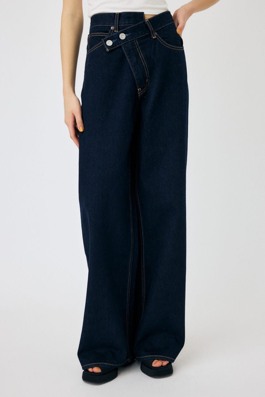 CROSS WAIST WIDE ストレート BLU 0