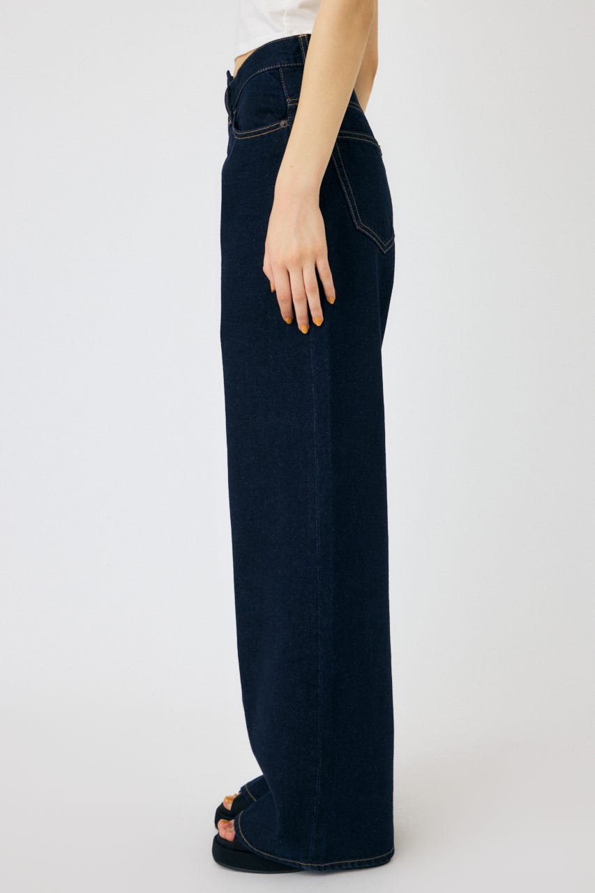 CROSS WAIST WIDE ストレート BLU 0