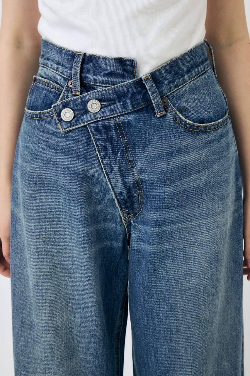 CROSS WAIST WIDE ストレート D/BLU 0
