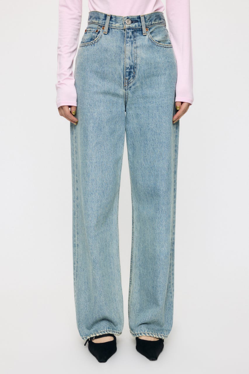 HIGH WAIST STRAIGHT L/BLU 25inch