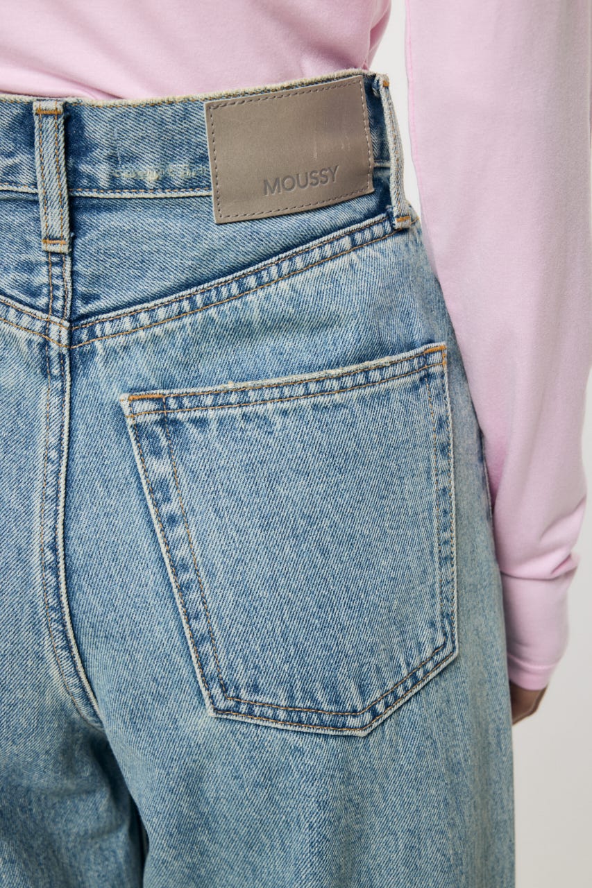 HIGH WAIST STRAIGHT L/BLU 25inch