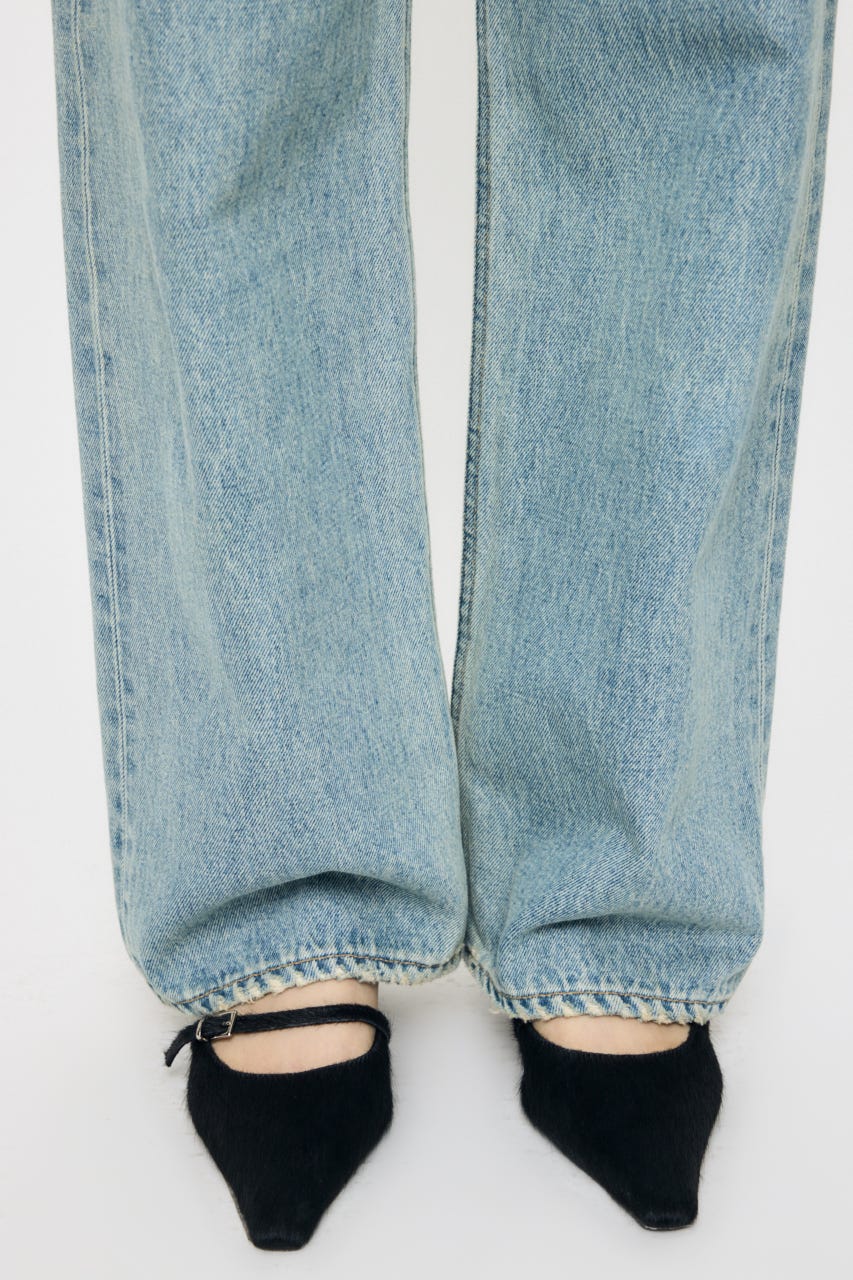 HIGH WAIST STRAIGHT L/BLU 25inch