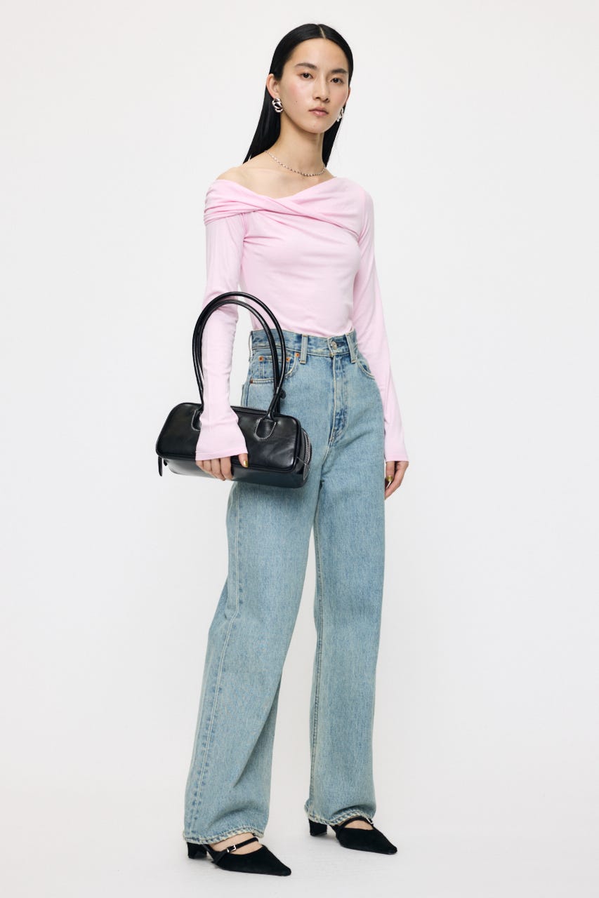 HIGH WAIST STRAIGHT L/BLU 25inch