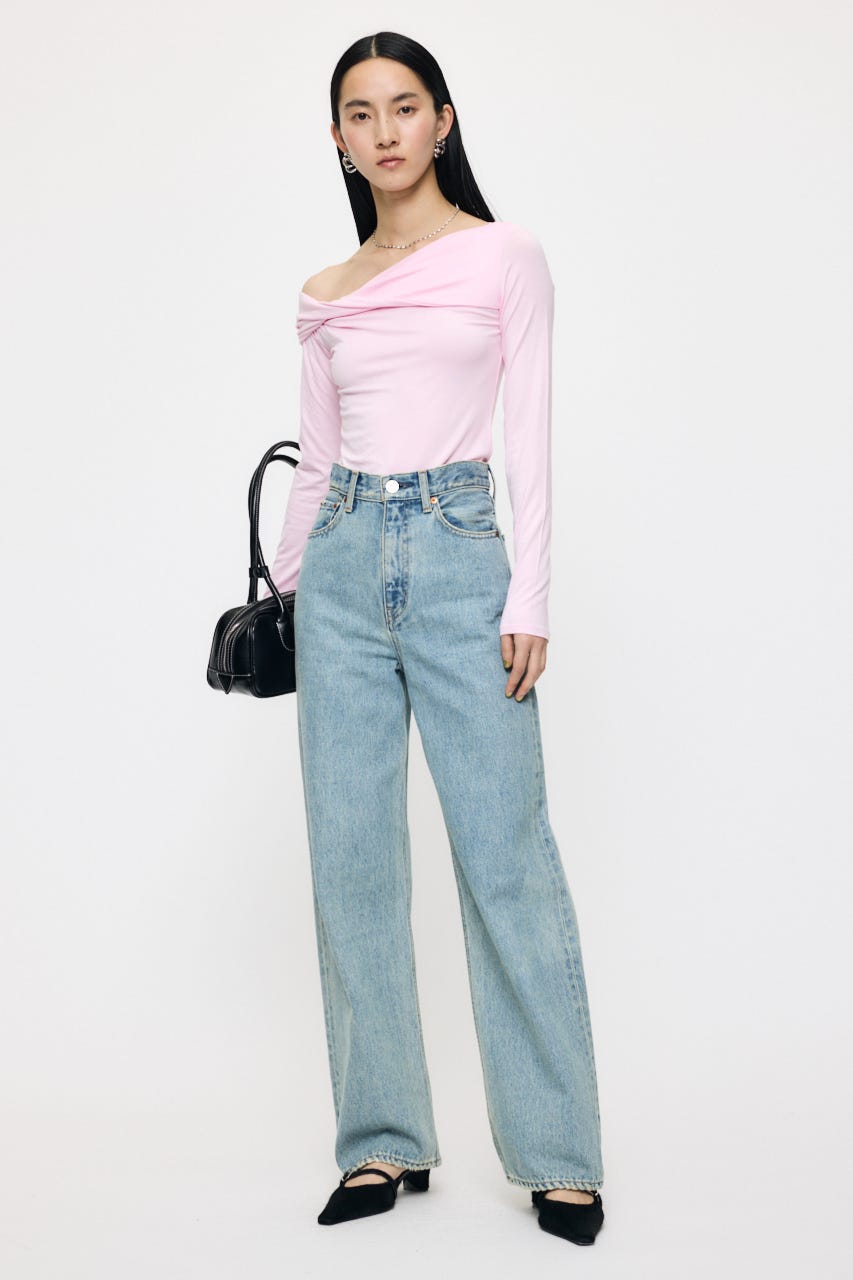 HIGH WAIST STRAIGHT L/BLU 25inch