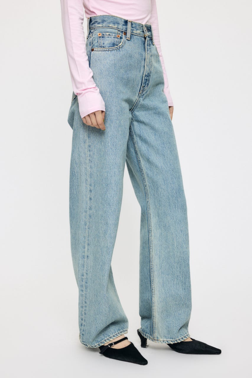 HIGH WAIST STRAIGHT L/BLU 25inch
