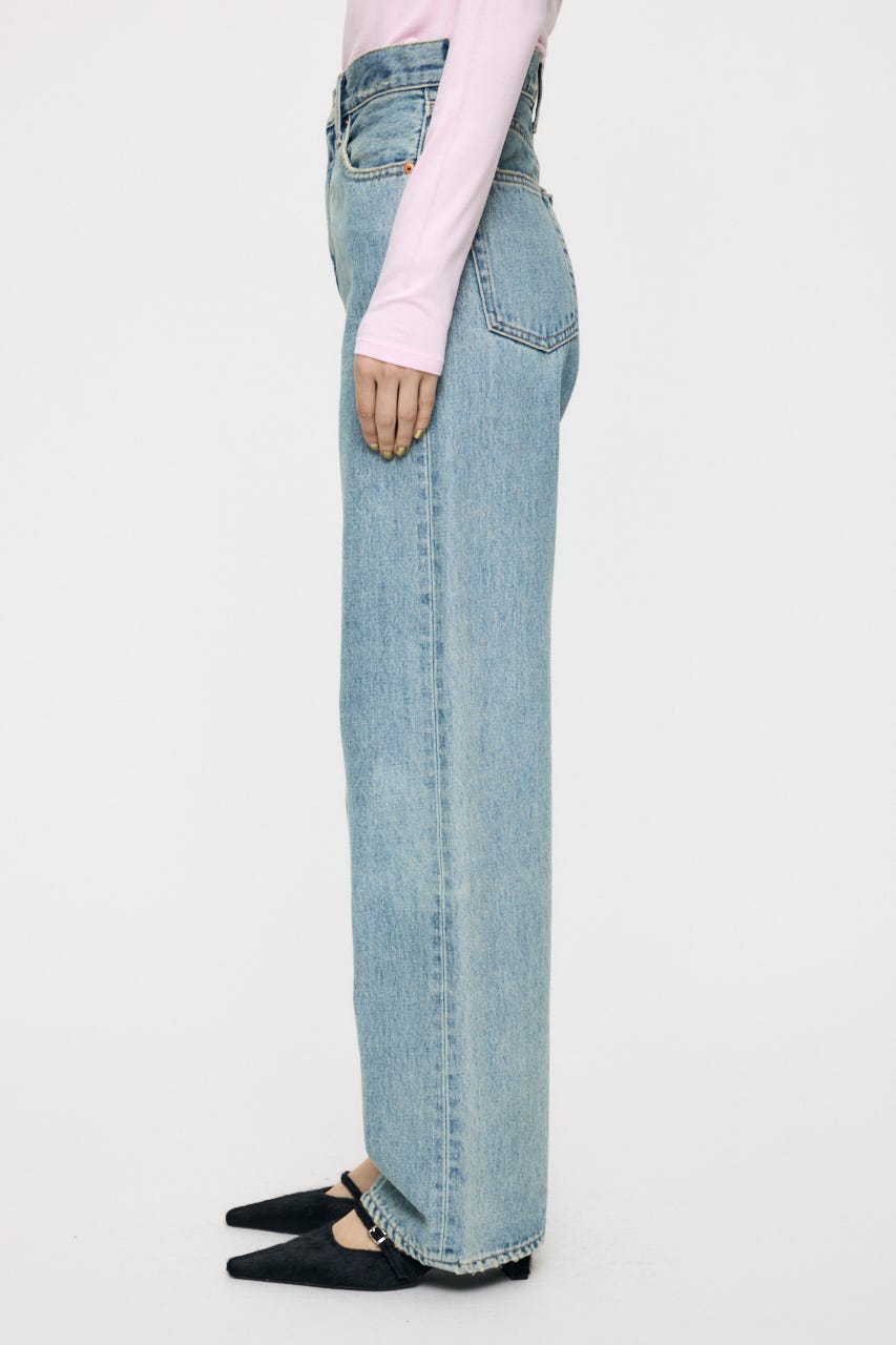 HIGH WAIST STRAIGHT L/BLU 25inch