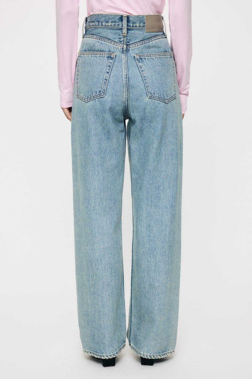 HIGH WAIST STRAIGHT L/BLU 25inch