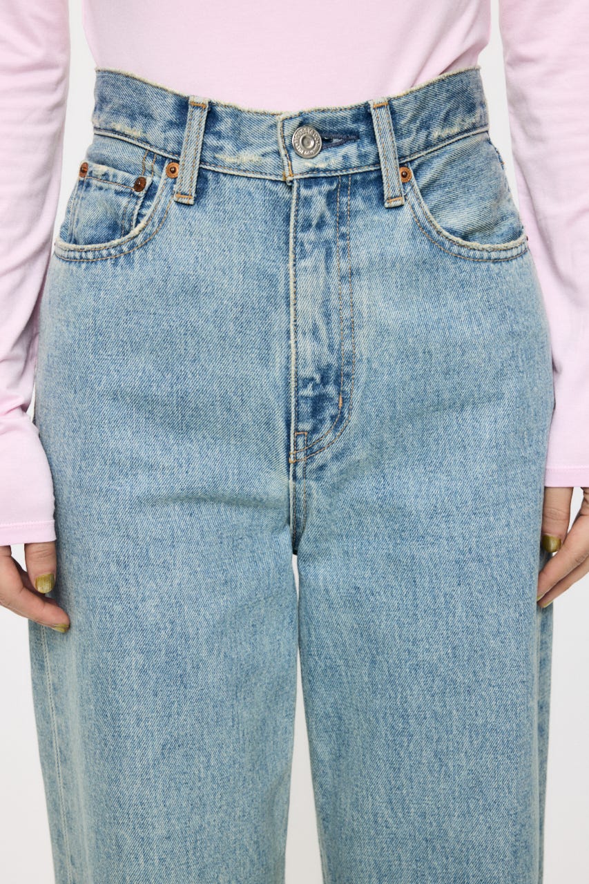 HIGH WAIST STRAIGHT L/BLU 25inch