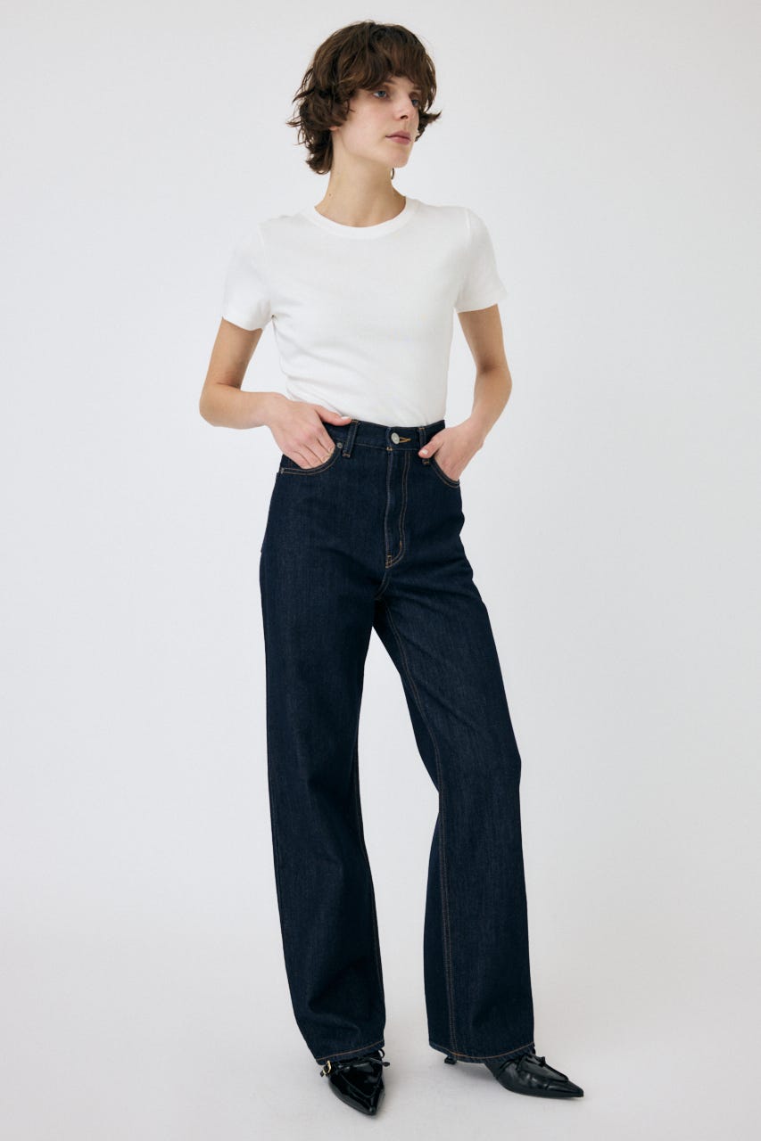 HIGH WAIST STRAIGHT One Wash 25inch