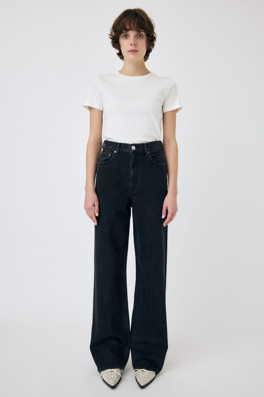 HIGH WAIST BLACK STRAIGHT BLK 24inch