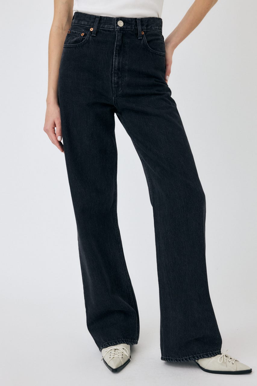 HIGH WAIST BLACK STRAIGHT BLK 24inch