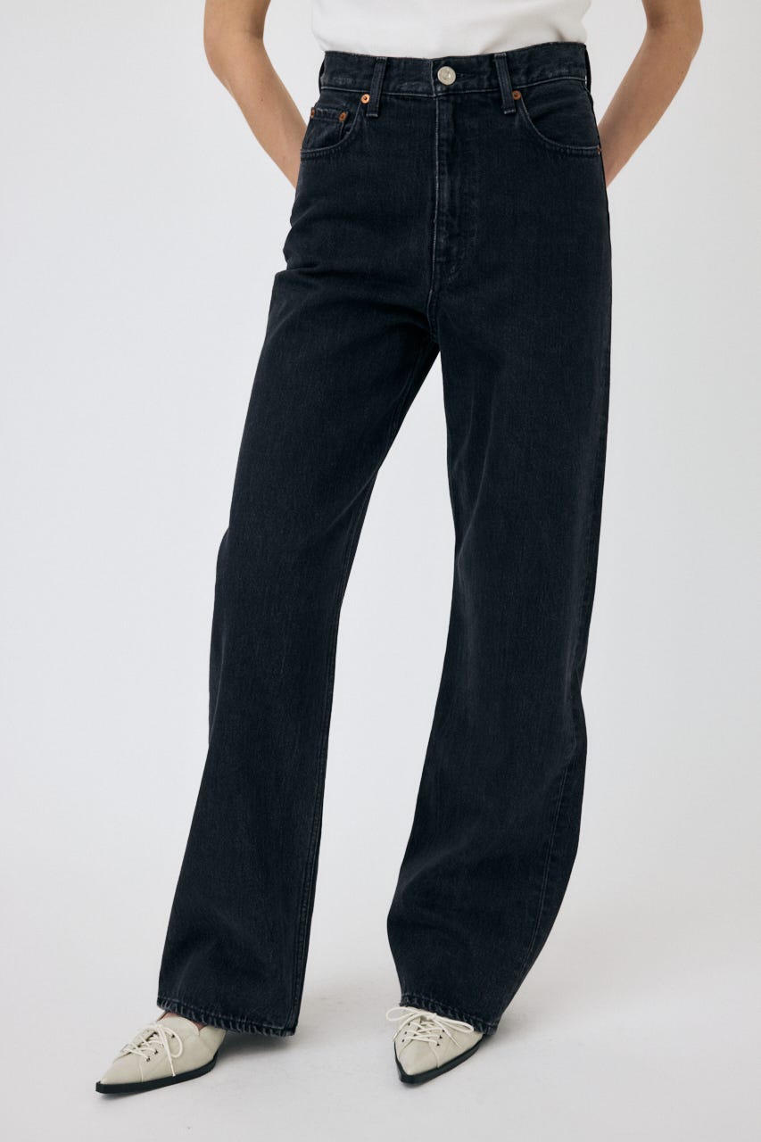 HIGH WAIST BLACK STRAIGHT BLK 24inch
