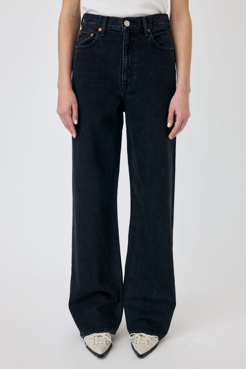 HIGH WAIST BLACK STRAIGHT BLK 24inch