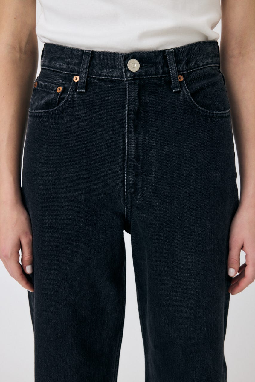 HIGH WAIST BLACK STRAIGHT BLK 24inch