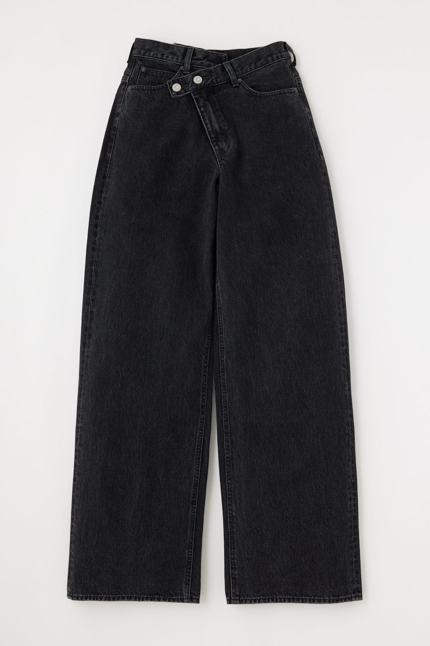 CROSS WAIST WIDE ストレートSサイズ BLK 0