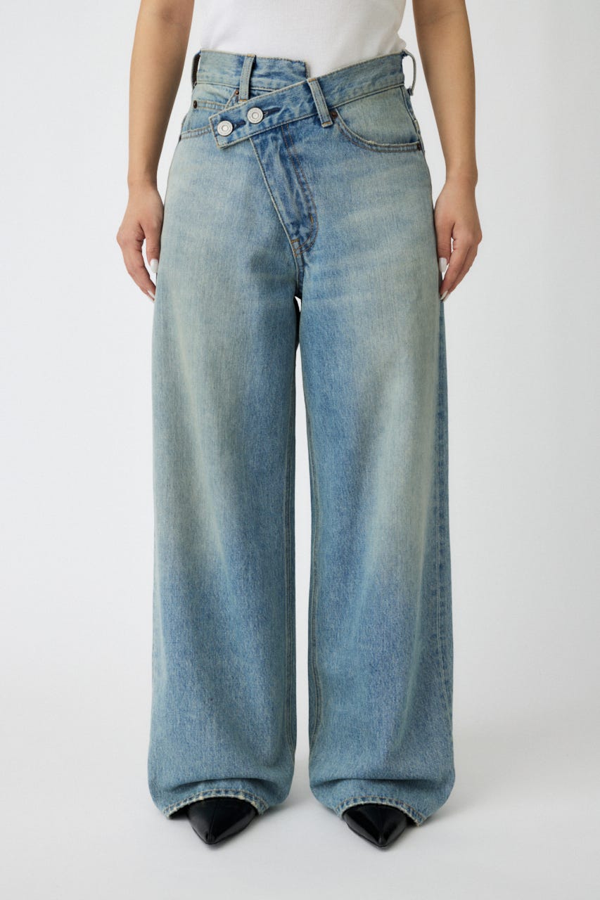 CROSS WAIST WIDE ストレートSサイズ L/BLU 0
