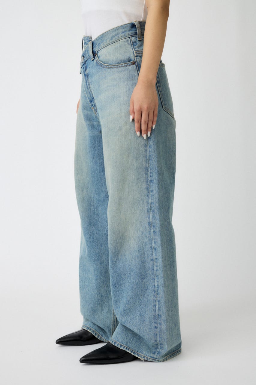 CROSS WAIST WIDE ストレートSサイズ L/BLU 0
