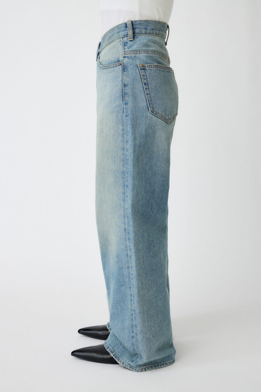 CROSS WAIST WIDE ストレートSサイズ L/BLU 0