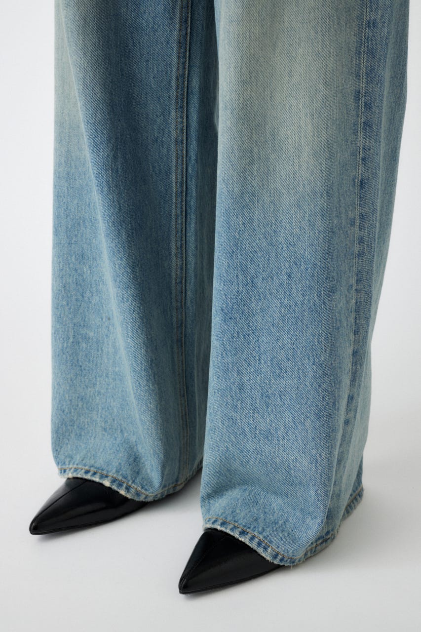 CROSS WAIST WIDE ストレートSサイズ L/BLU 0