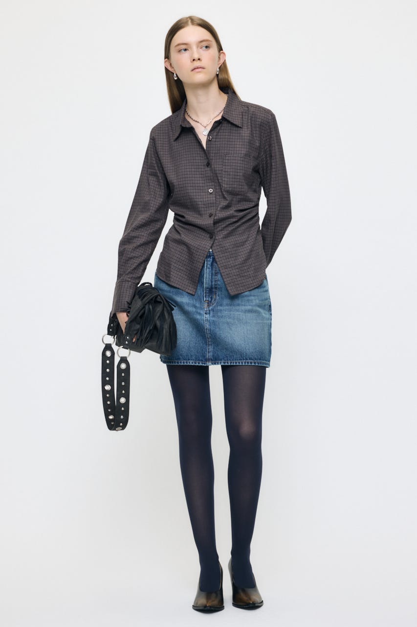 MIDRISE DENIM スカート BLU 0
