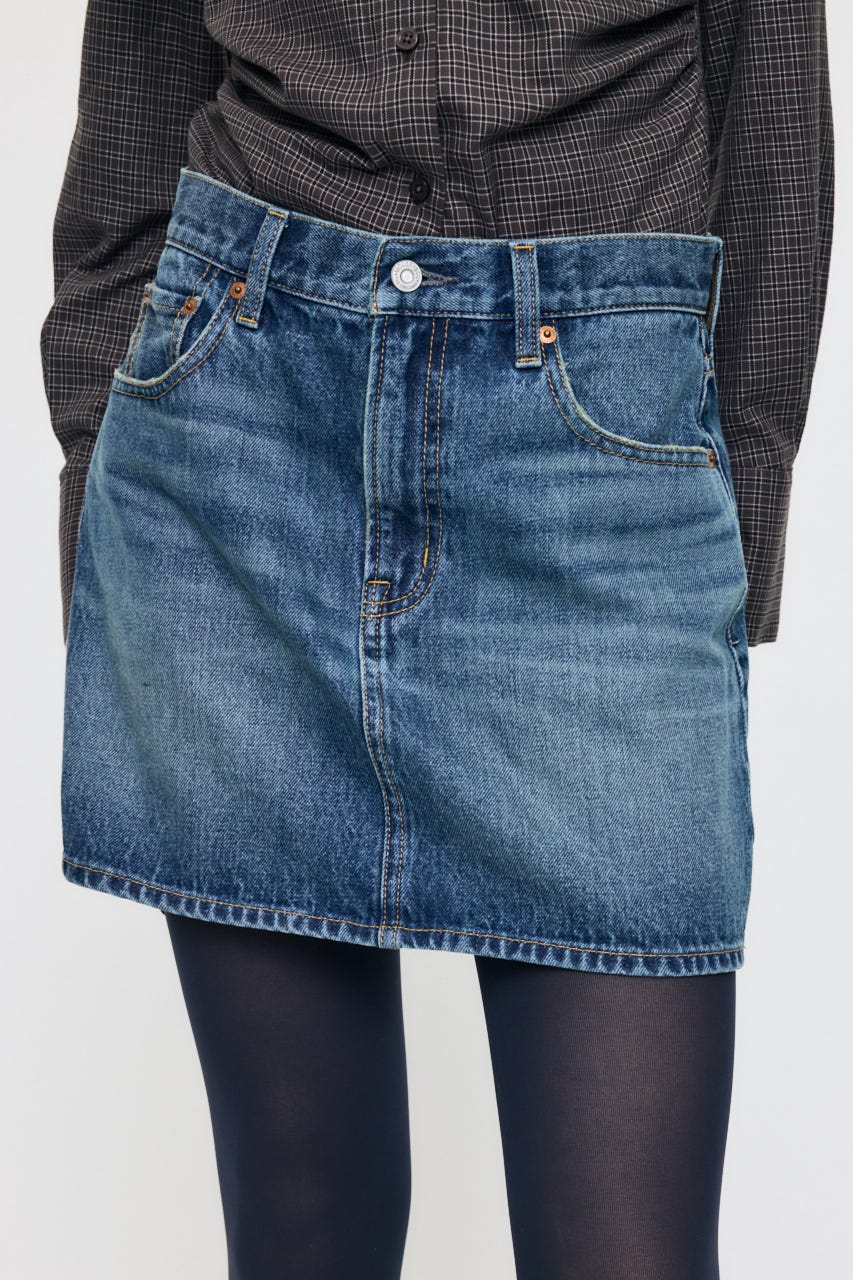 MIDRISE DENIM スカート BLU 0