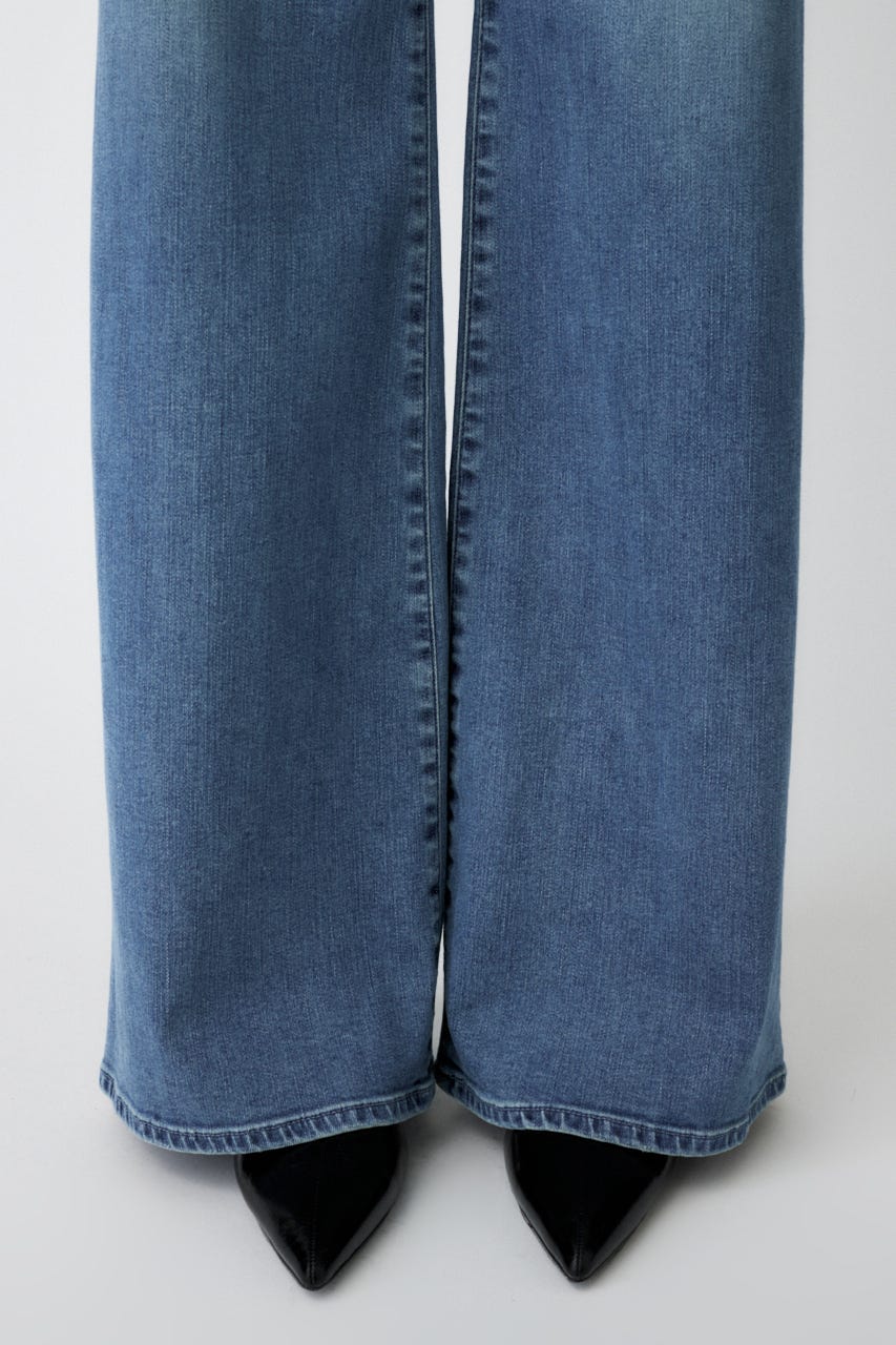 【美脚見えデニム】【SNSで話題！】ADVANCED LONG LEG フレア BLU 26inch