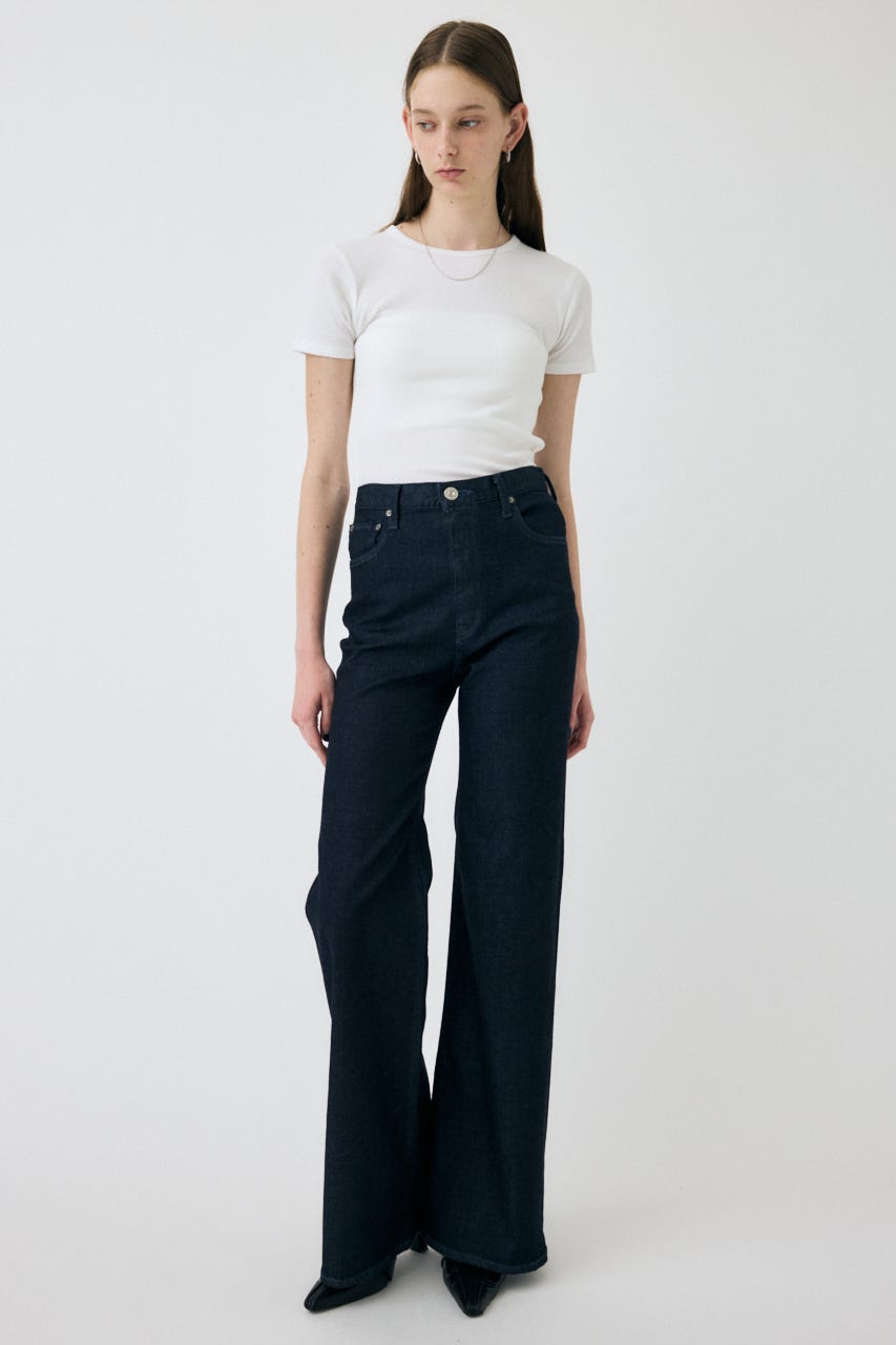 【美脚見えデニム】【SNSで話題！】ADVANCED LONG LEG フレア One Wash 25inch