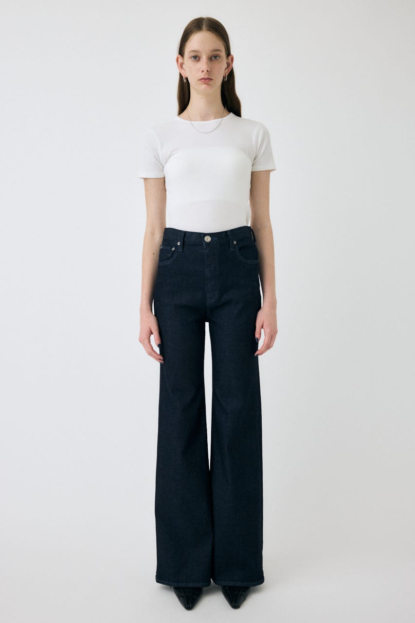 【美脚見えデニム】【SNSで話題！】ADVANCED LONG LEG フレア One Wash 25inch
