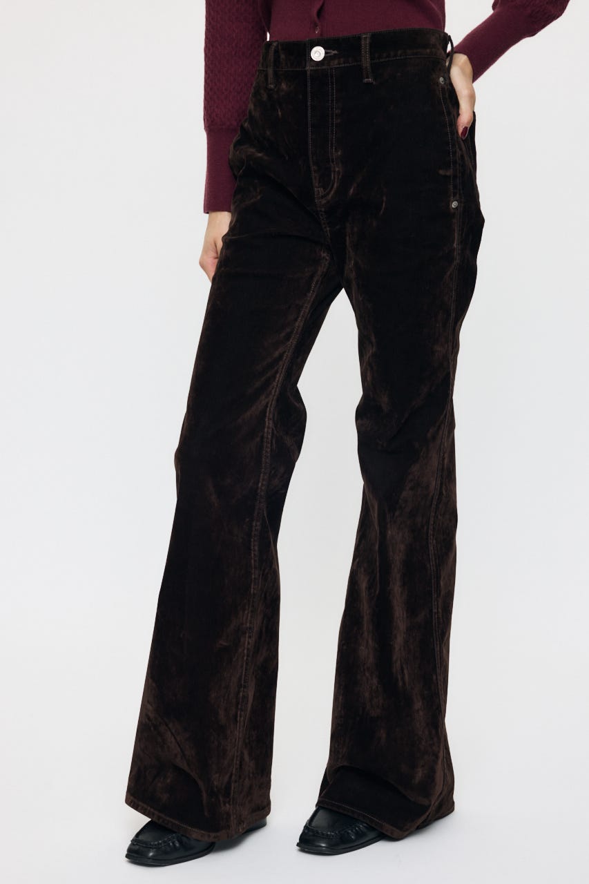 VELVET LONG LEG フレア BRN 0