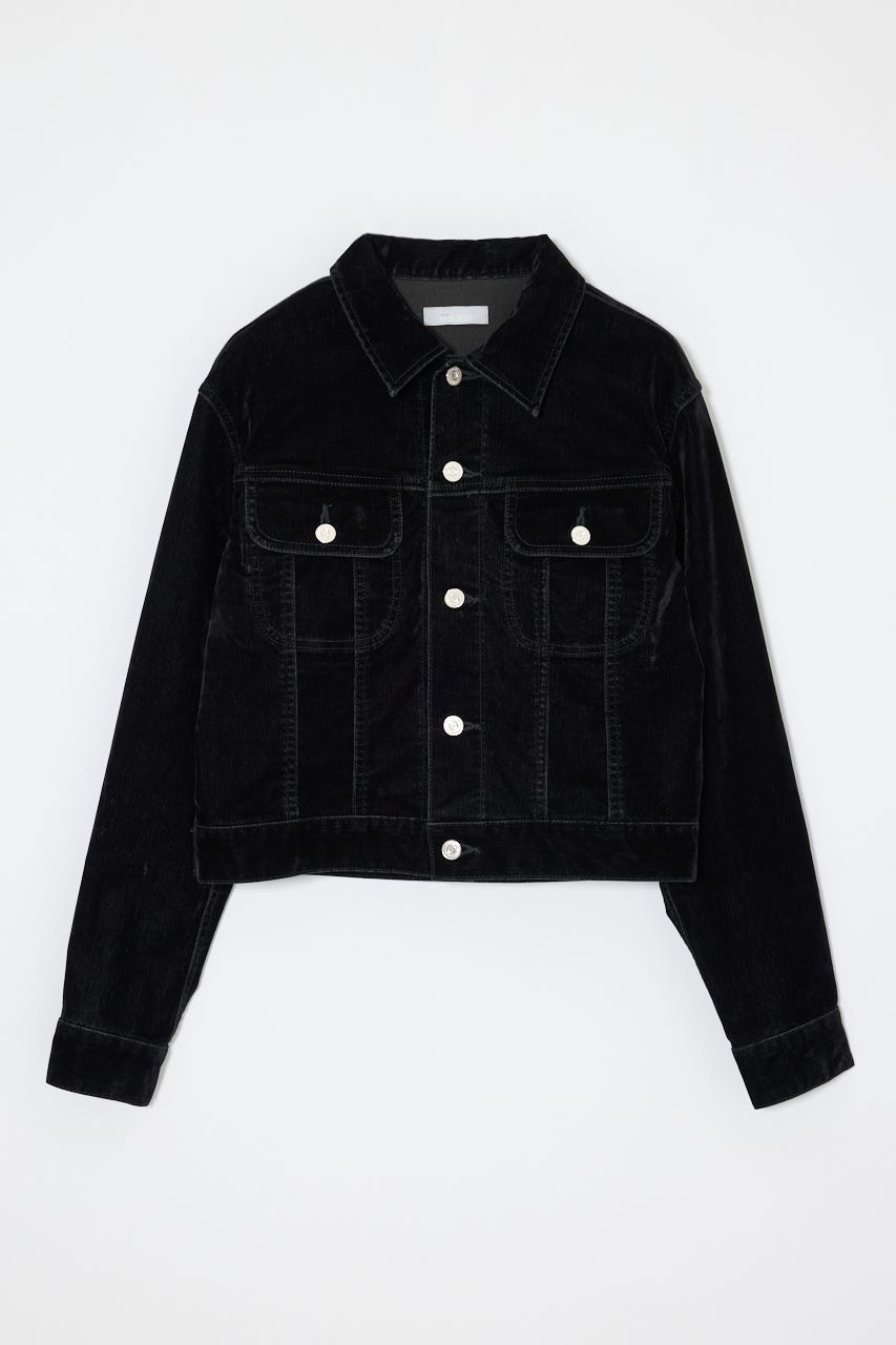 VELVET SHORT ジャケット BLK 2
