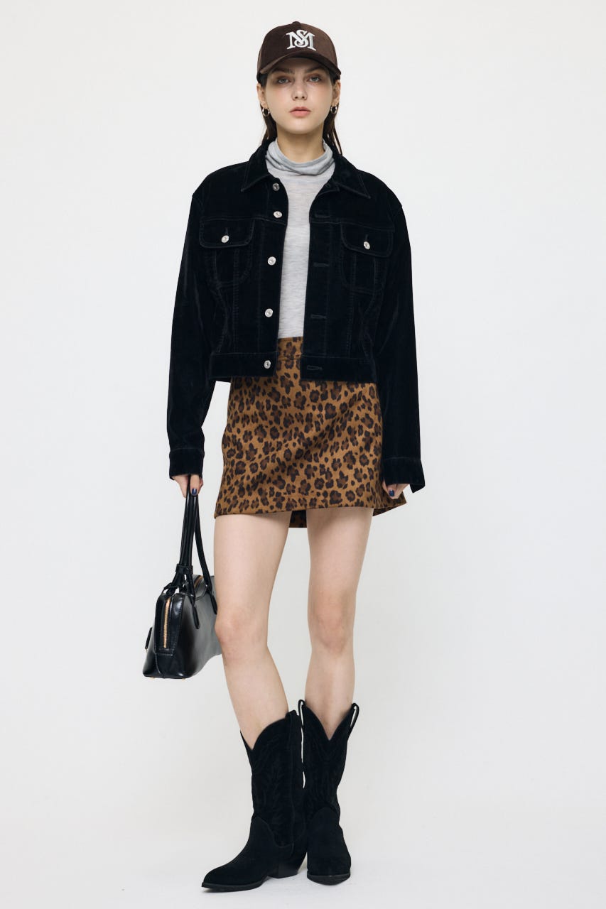 VELVET SHORT ジャケット BLK 2