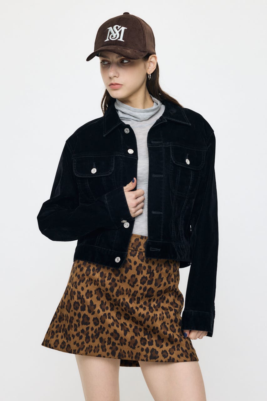 VELVET SHORT ジャケット BLK 2
