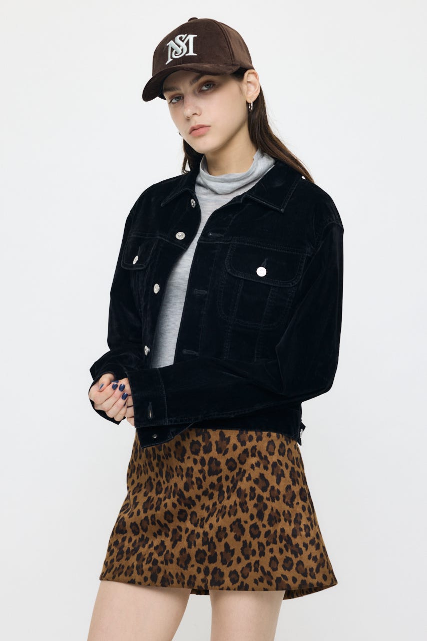 VELVET SHORT ジャケット BLK 2