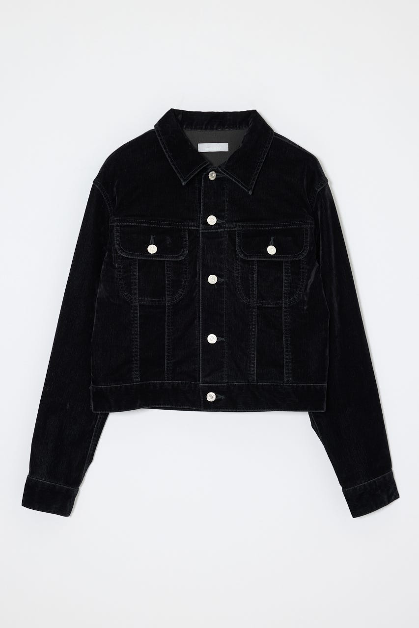 VELVET SHORT ジャケット BLK 2