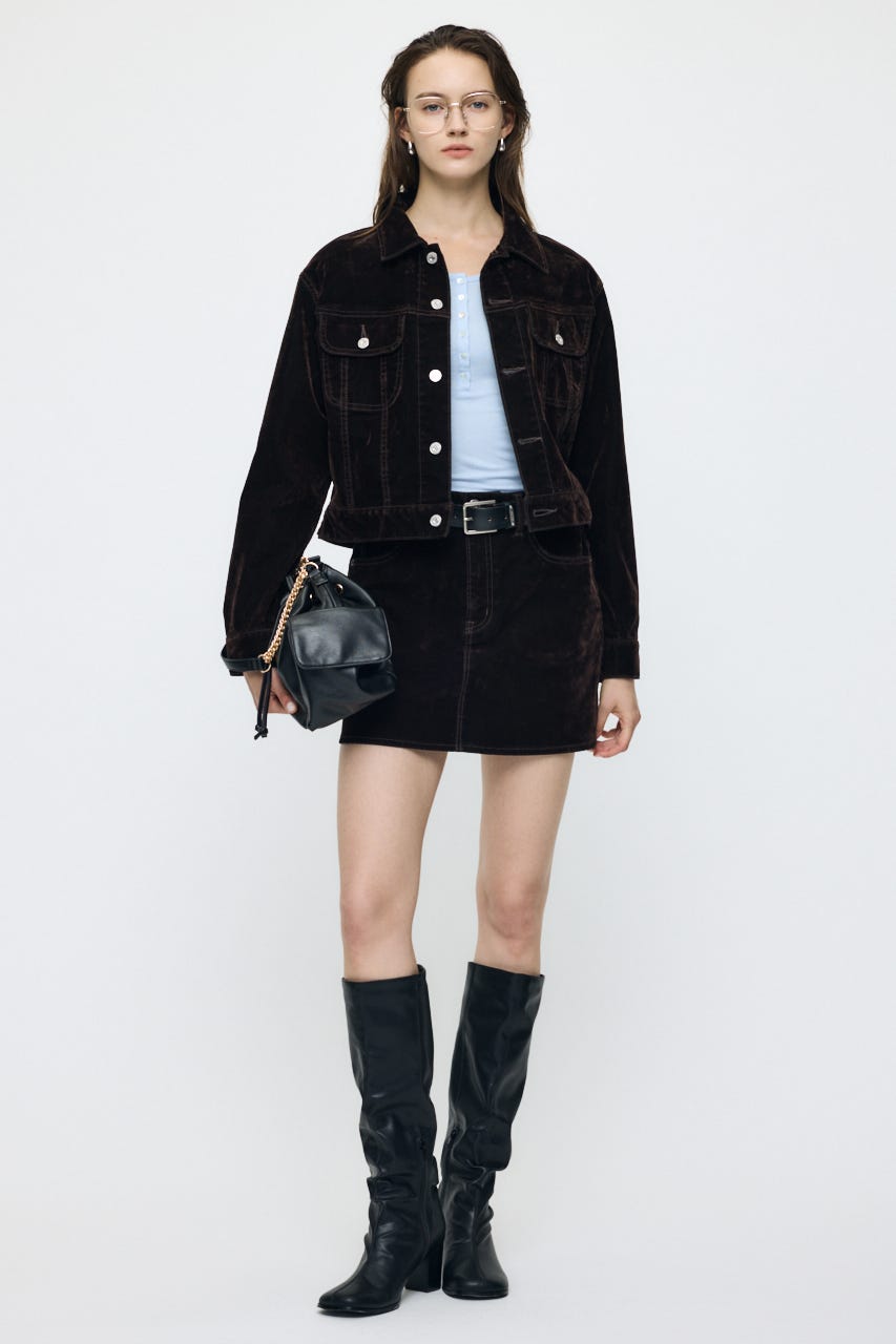 VELVET MINI スカート BRN 2