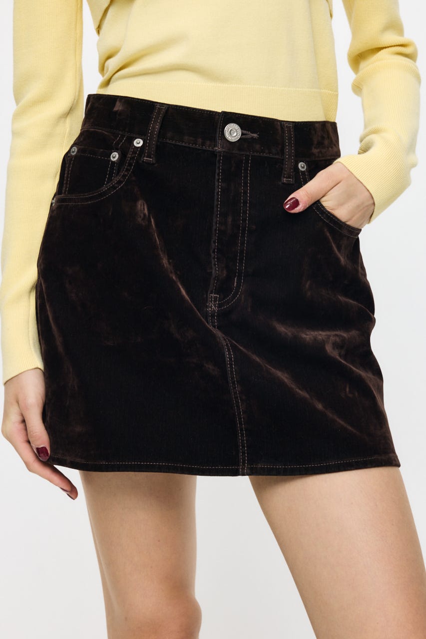 VELVET MINI スカート BRN 2