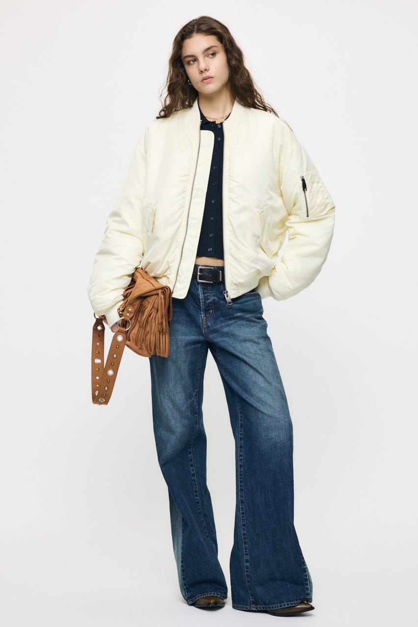 【EC・一部店舗限定】GATHER NYLON MA-1 IVOY 2