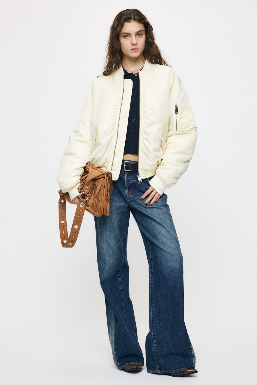 【EC・一部店舗限定】GATHER NYLON MA-1 IVOY 2