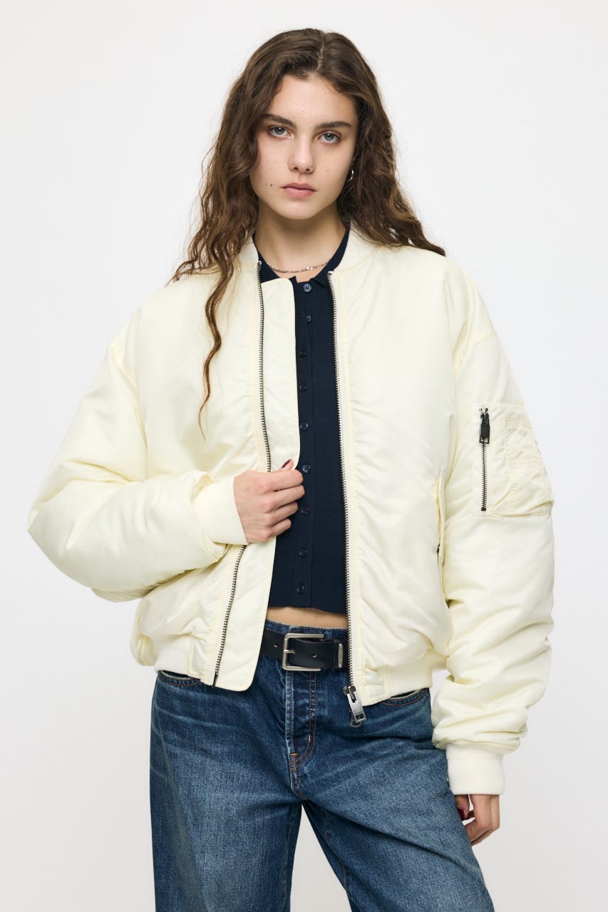 【EC・一部店舗限定】GATHER NYLON MA-1 IVOY 2
