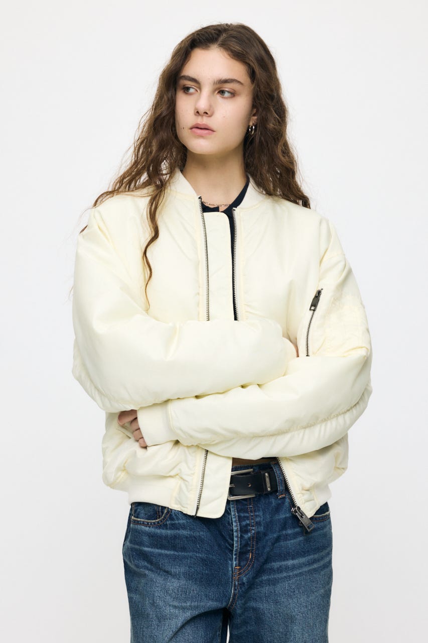 【EC・一部店舗限定】GATHER NYLON MA-1 IVOY 2