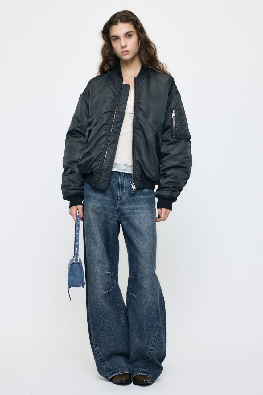 GATHER NYLON MA-1 L/BLK 2