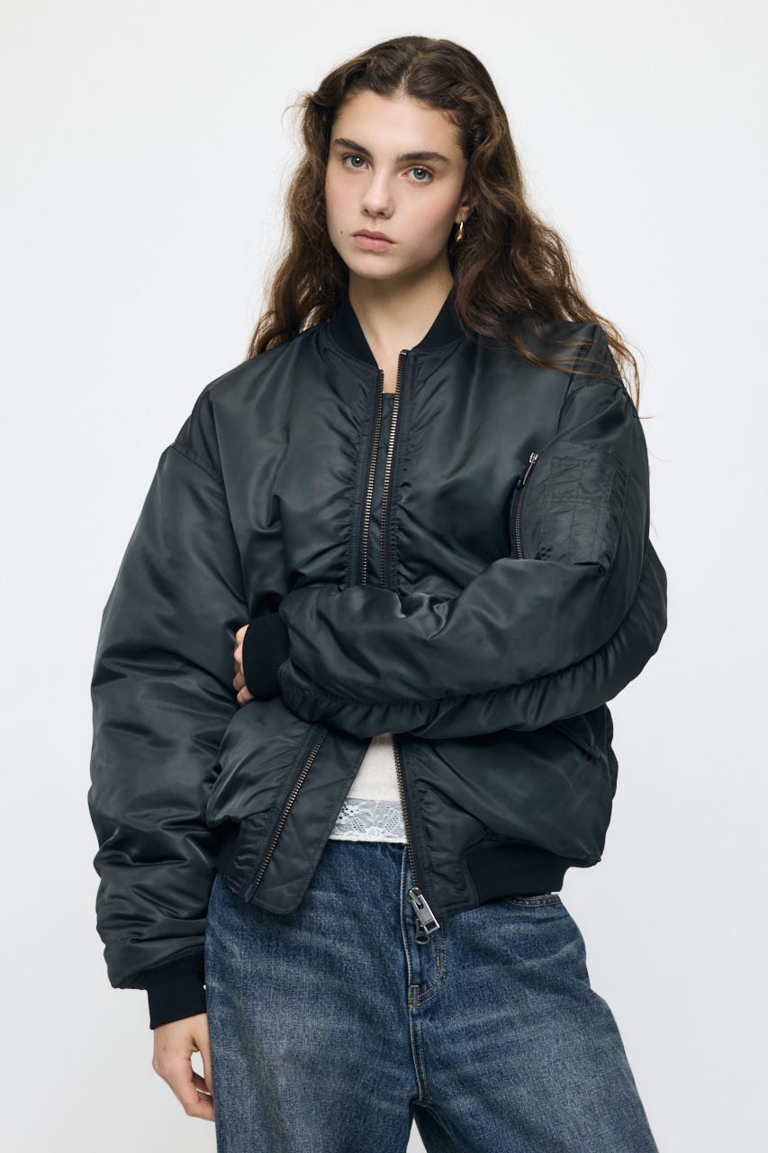 GATHER NYLON MA-1 L/BLK 2