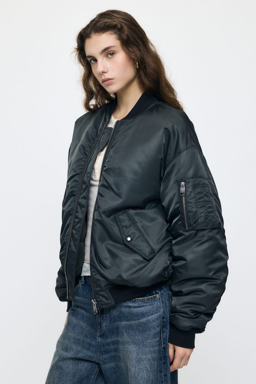 GATHER NYLON MA-1 L/BLK 2