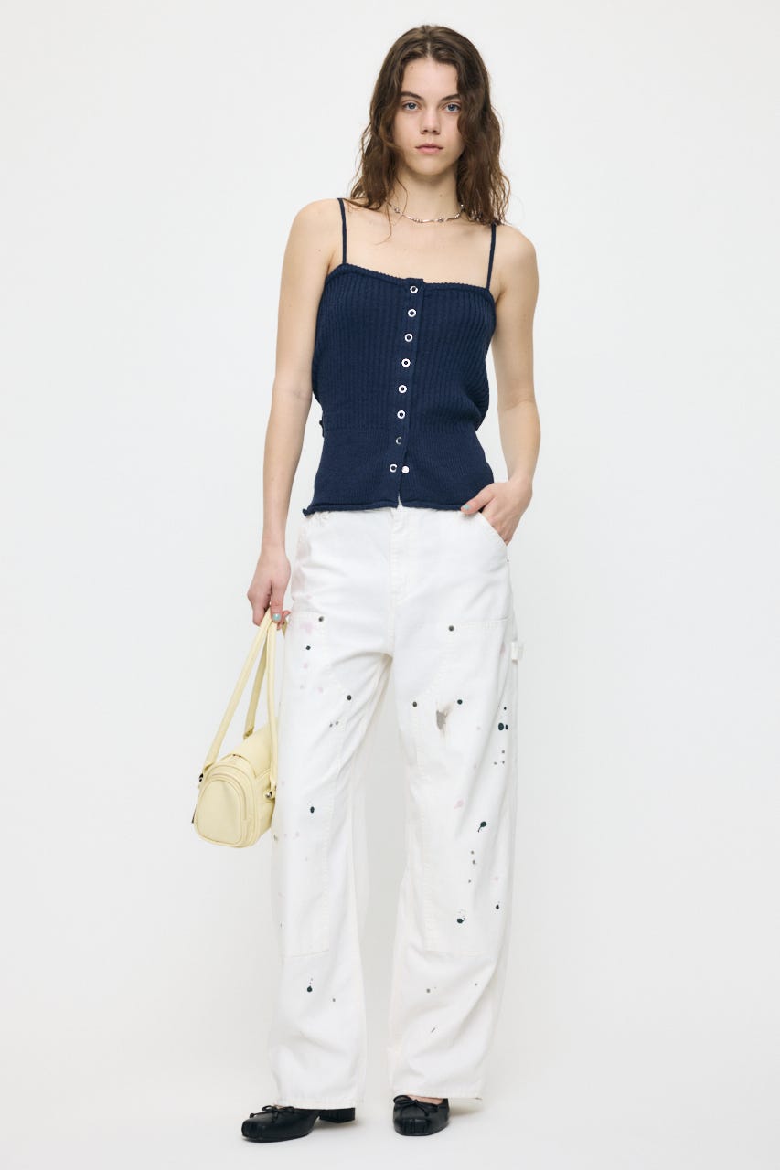 moussy Front button ニットキャミ MOUSSY | FRONT BUTTON KNIT キャミ (キャミソール ) |SHEL'TTER WEBSTORE