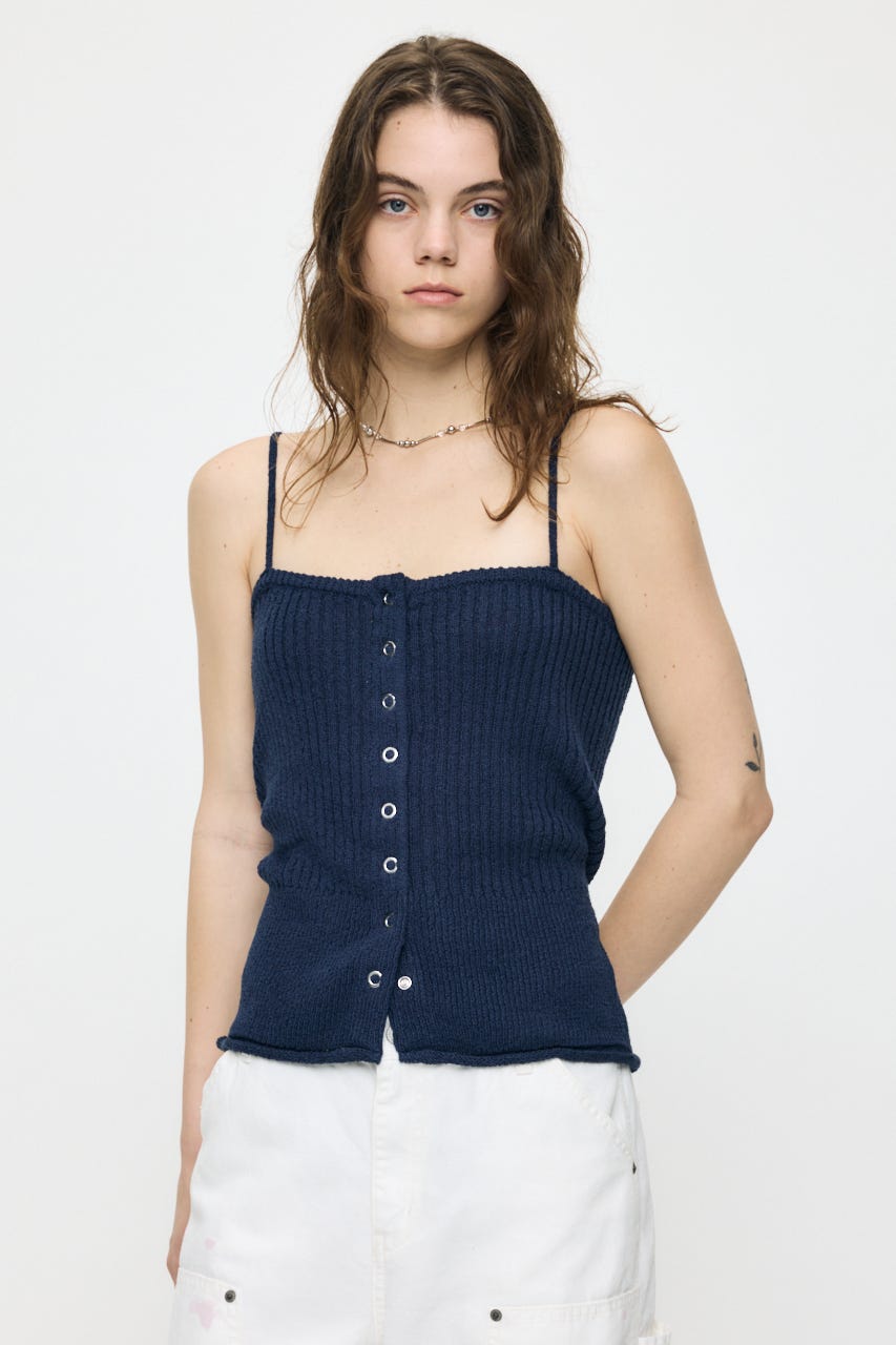 MOUSSY | FRONT BUTTON KNIT キャミ (キャミソール ) |SHEL'TTER WEBSTORE