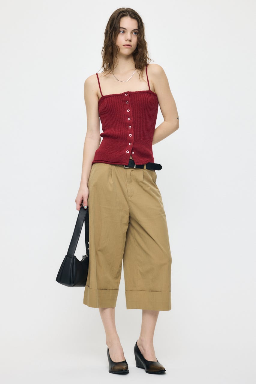 MOUSSY | FRONT BUTTON KNIT キャミ (キャミソール ) |SHEL'TTER WEBSTORE