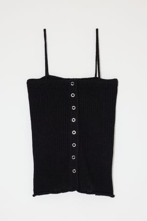 MOUSSY FRONT BUTTON ニットキャミ MOUSSY | FRONT BUTTON KNIT キャミ (キャミソール ) |SHEL'TTER WEBSTORE