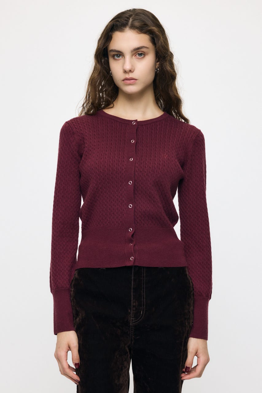 BUTTON UP CABLE カーディガン BRD FREE