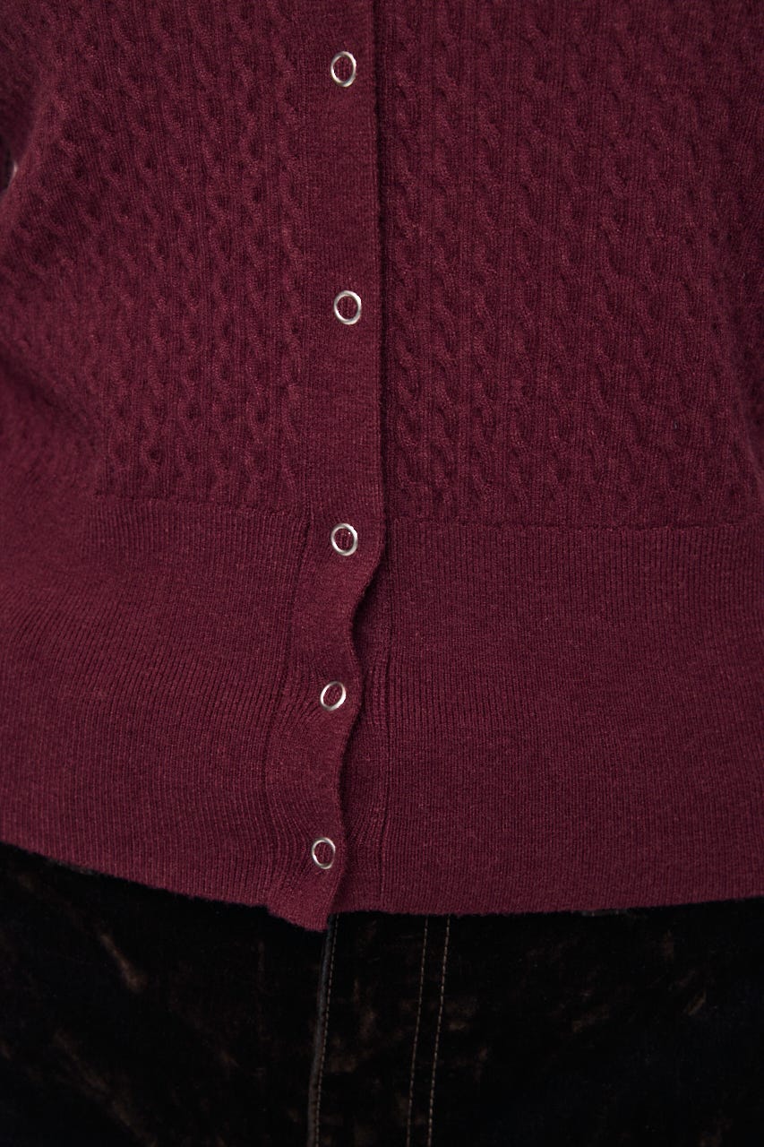 BUTTON UP CABLE カーディガン BRD FREE